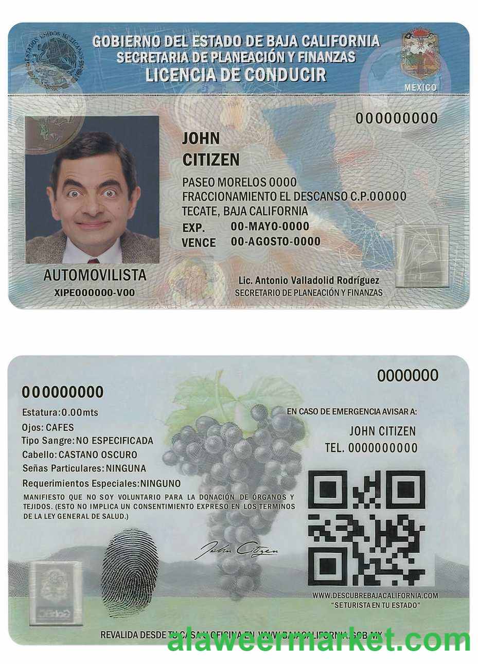 Mexico Baja California driving license